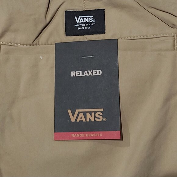 Vans Range Elastic Relaxed Fit Drawstring Skater Khaki Pants Men’s sz. Large NWT - Picture 4 of 7